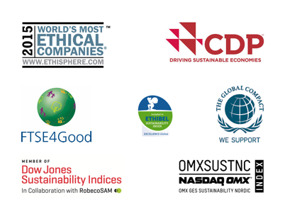 Sustainability initiatives (logos)