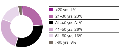 Age distribution 2015 (pie chart)