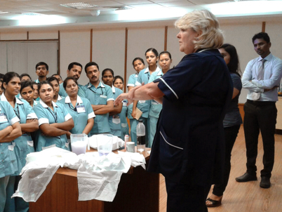 SCA provided training for 33,000 nurses worldwide in incontinence and skincare. The photo below is from a workshop in India. (photo)