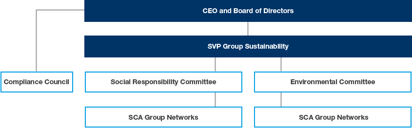 SCA’s sustainability governance (graphic)