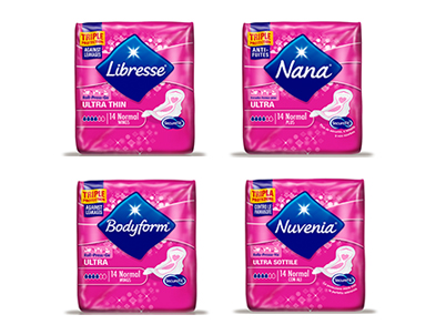 SCA sanitary pad brands (photo)