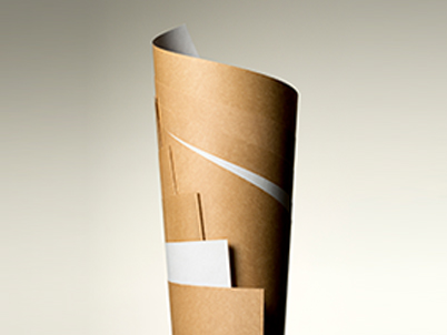 Kraftliner packaging paper (photo)